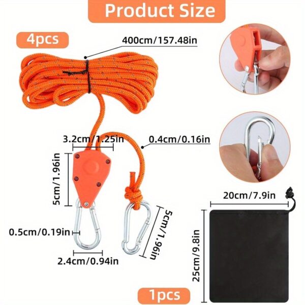 Adjustable Camping Rope Pulley - Image 3