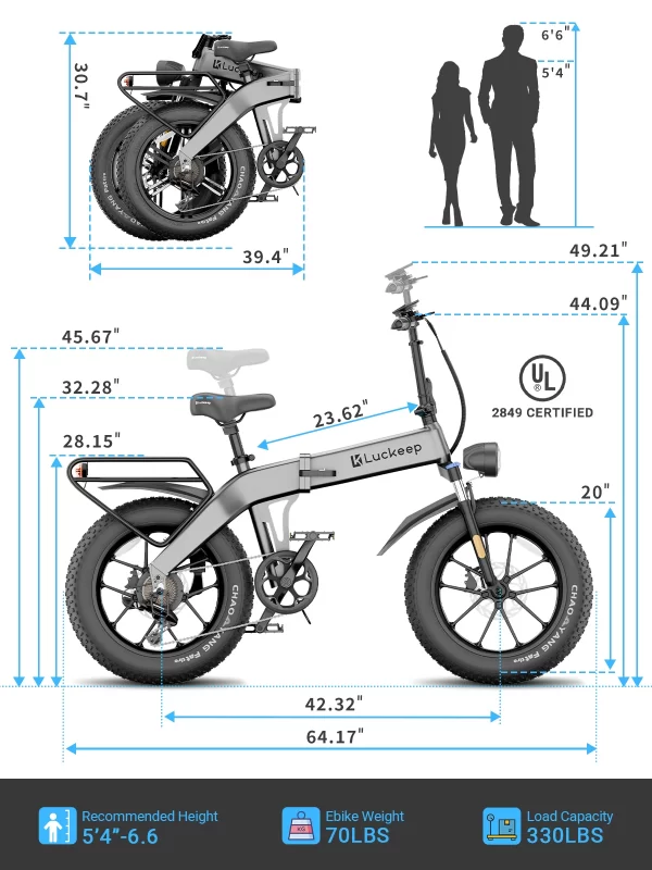Luckeep X1 Folding Electric Bike - Image 5