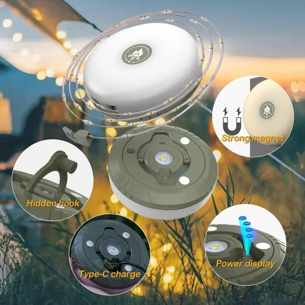 4-in-1 Camping Light LED Reel String Lights - Image 2