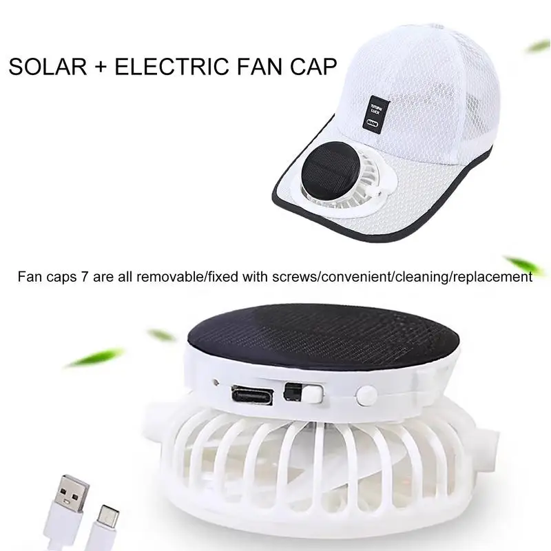 Cap with Solar Fan - Image 3