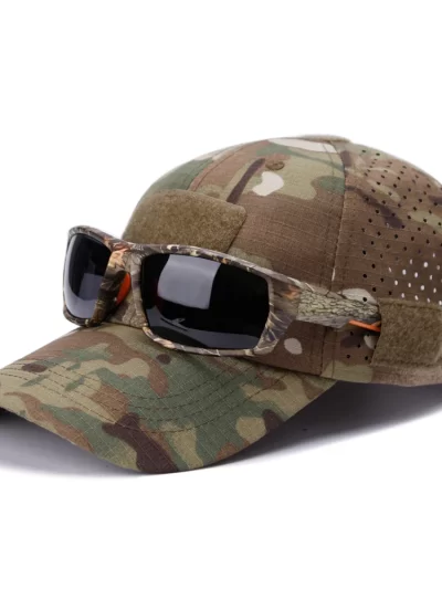 Camouflage Built-in Sunglasses Slot Cap
