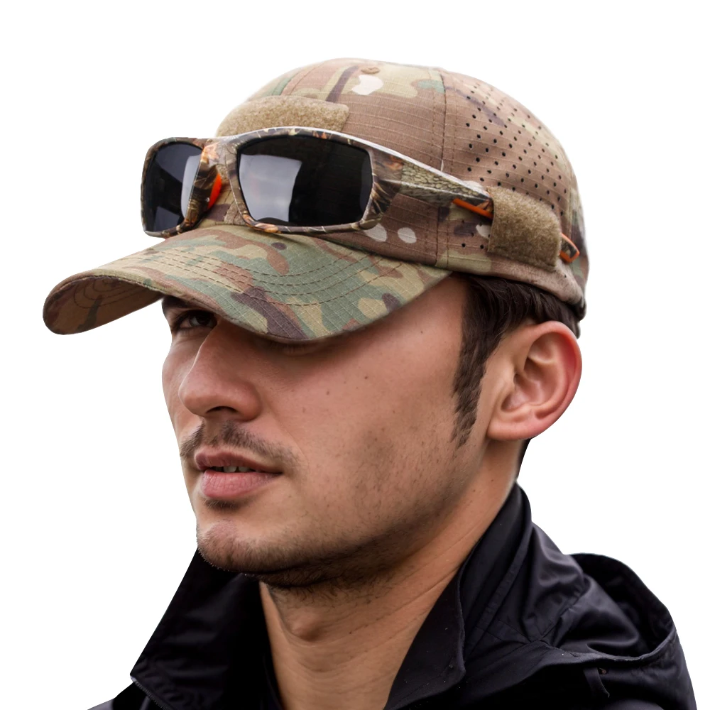 Camouflage Built-in Sunglasses Slot Cap - Image 2