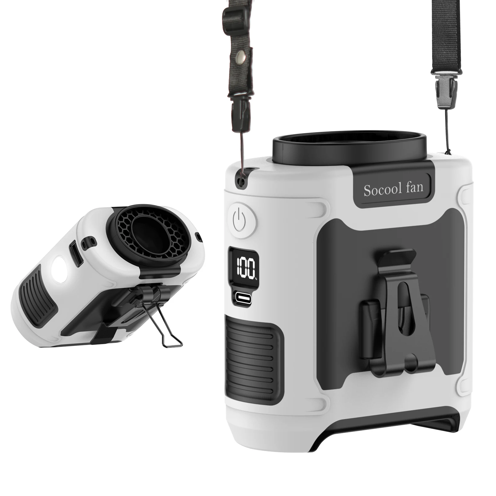 Portable Fan Belt – Rechargeable Wearable Cooler with Flashlight - Image 8