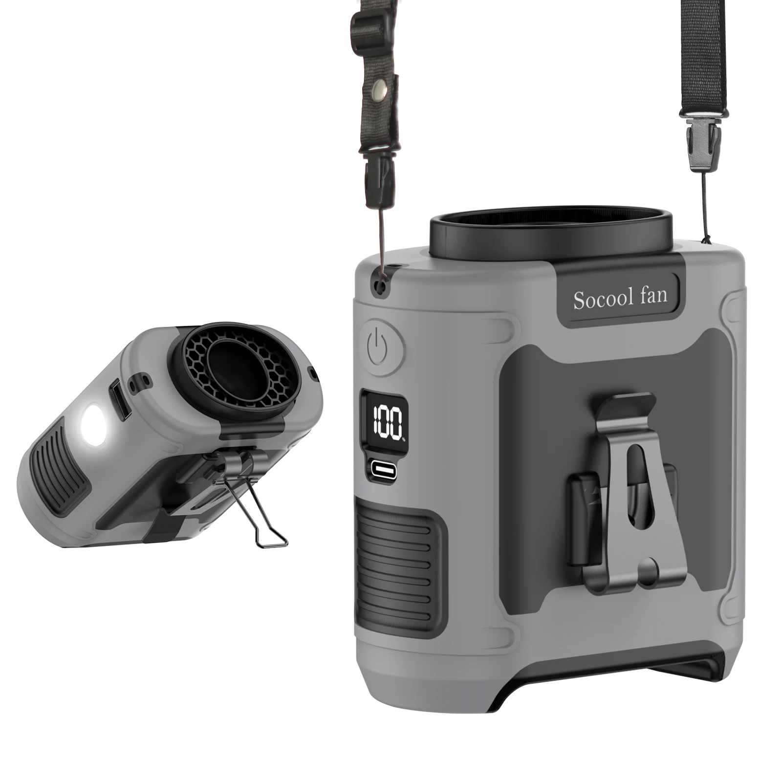 Portable Fan Belt – Rechargeable Wearable Cooler with Flashlight - Image 10